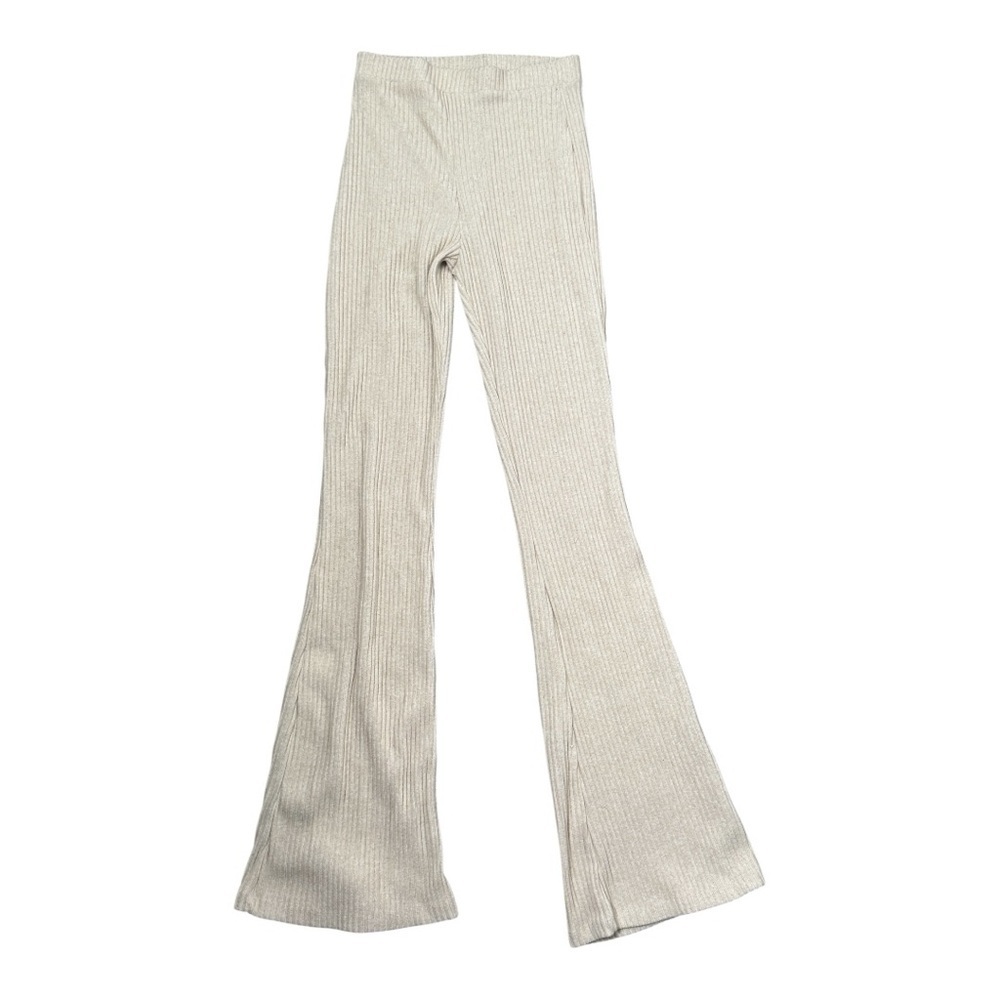 Zara Beige Ribbed Knit Pants